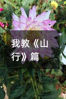 我教《山行》篇